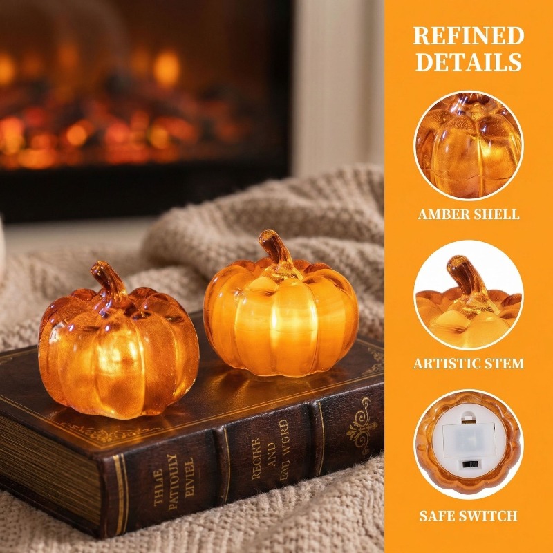 Halloween Pumpkin Decor Led - Grensoverschrijdende nieuwe Halloween-decoraties pompoenlampjes led lichtgevende