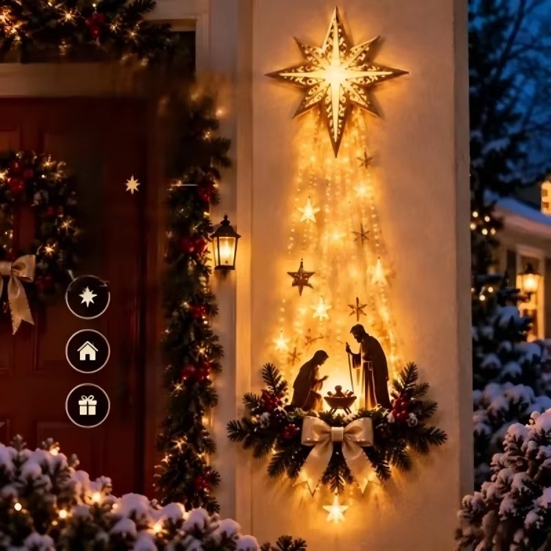 Halloween Party Supplies - Kerst Bethlehem Ster van Geloof Verlicht//