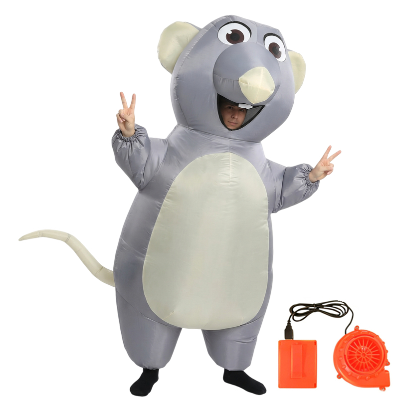 Opblaasbaar grijs muiskostuum  - Halloween Costume Kids recensie en prijs
