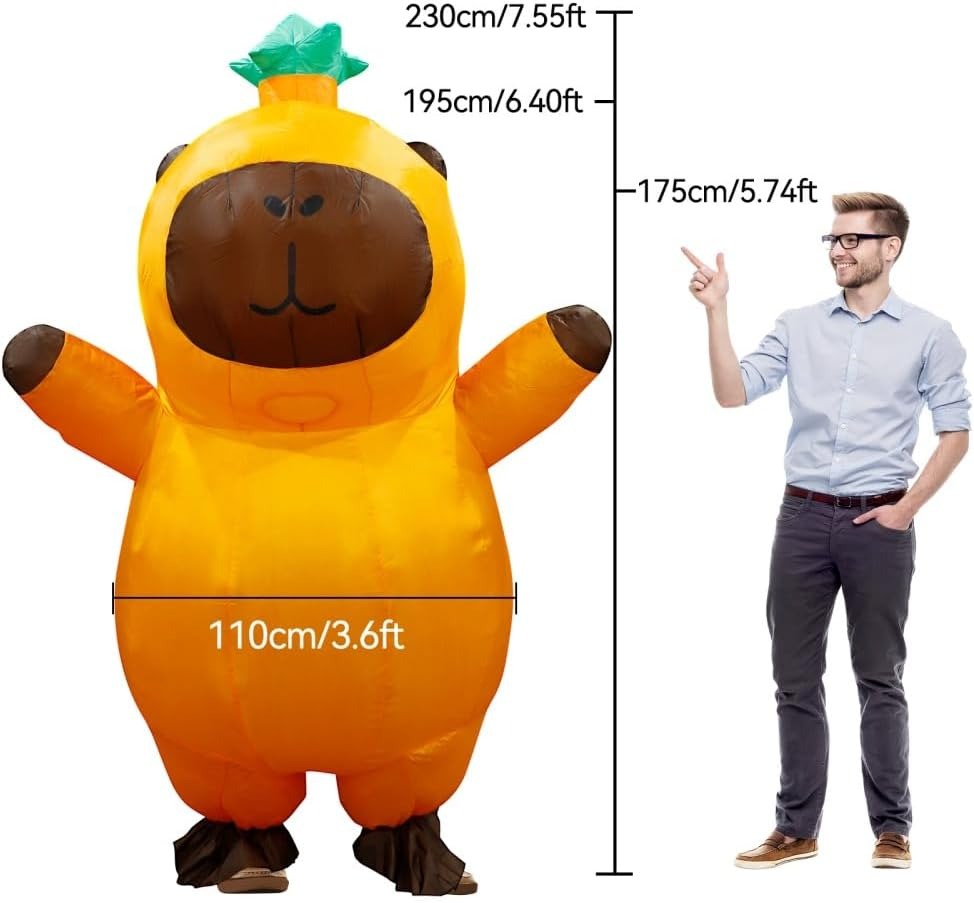 Opblaasbaar capybara-kostuum v - Halloween Costume Adult recensie en prijs