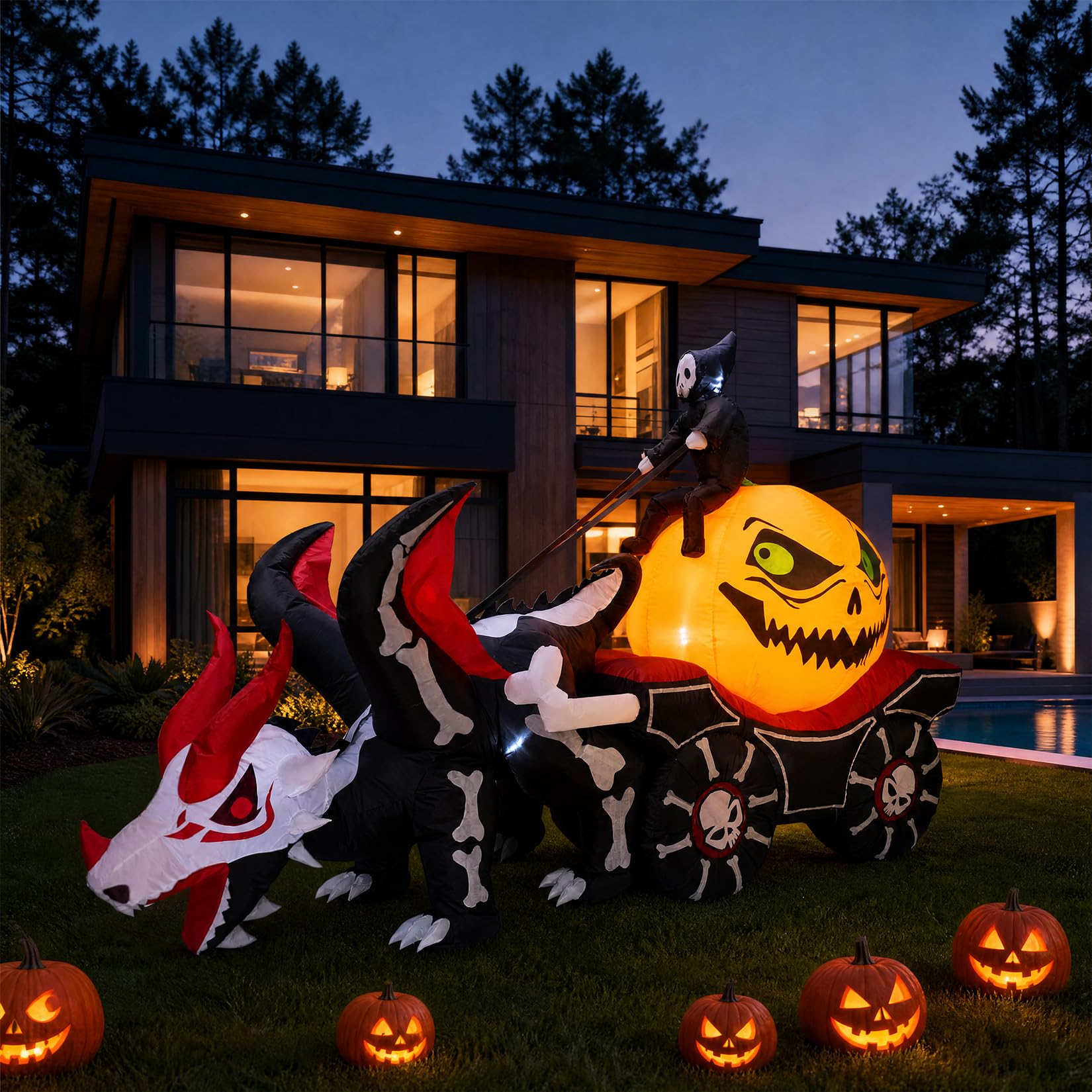 8,9FT opblaasbare Halloween-de - Halloween Pumpkin Decor Led recensie en prijs