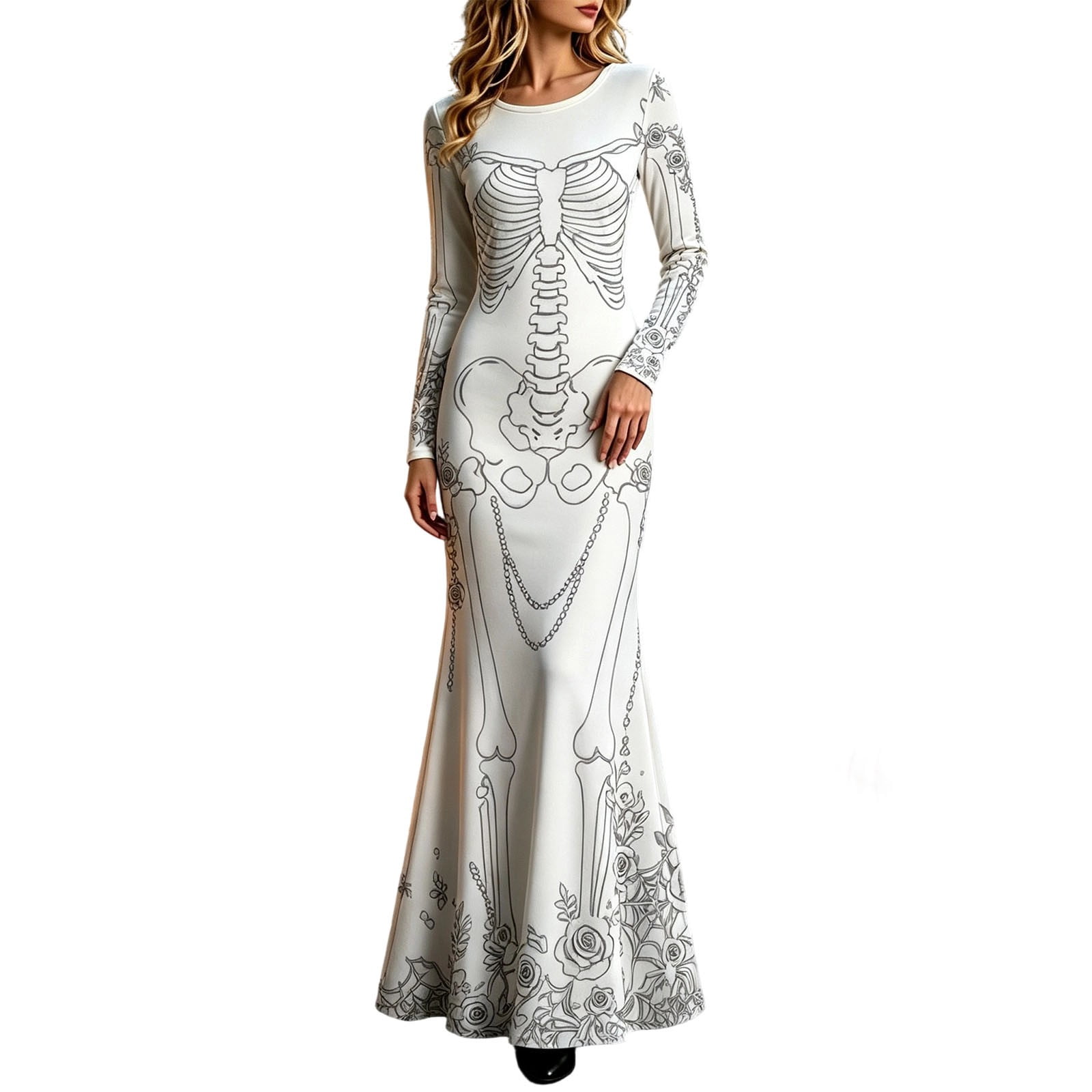 Maxi-jurk voor dames met een p - Halloween Skeleton Decoration recensie en prijs