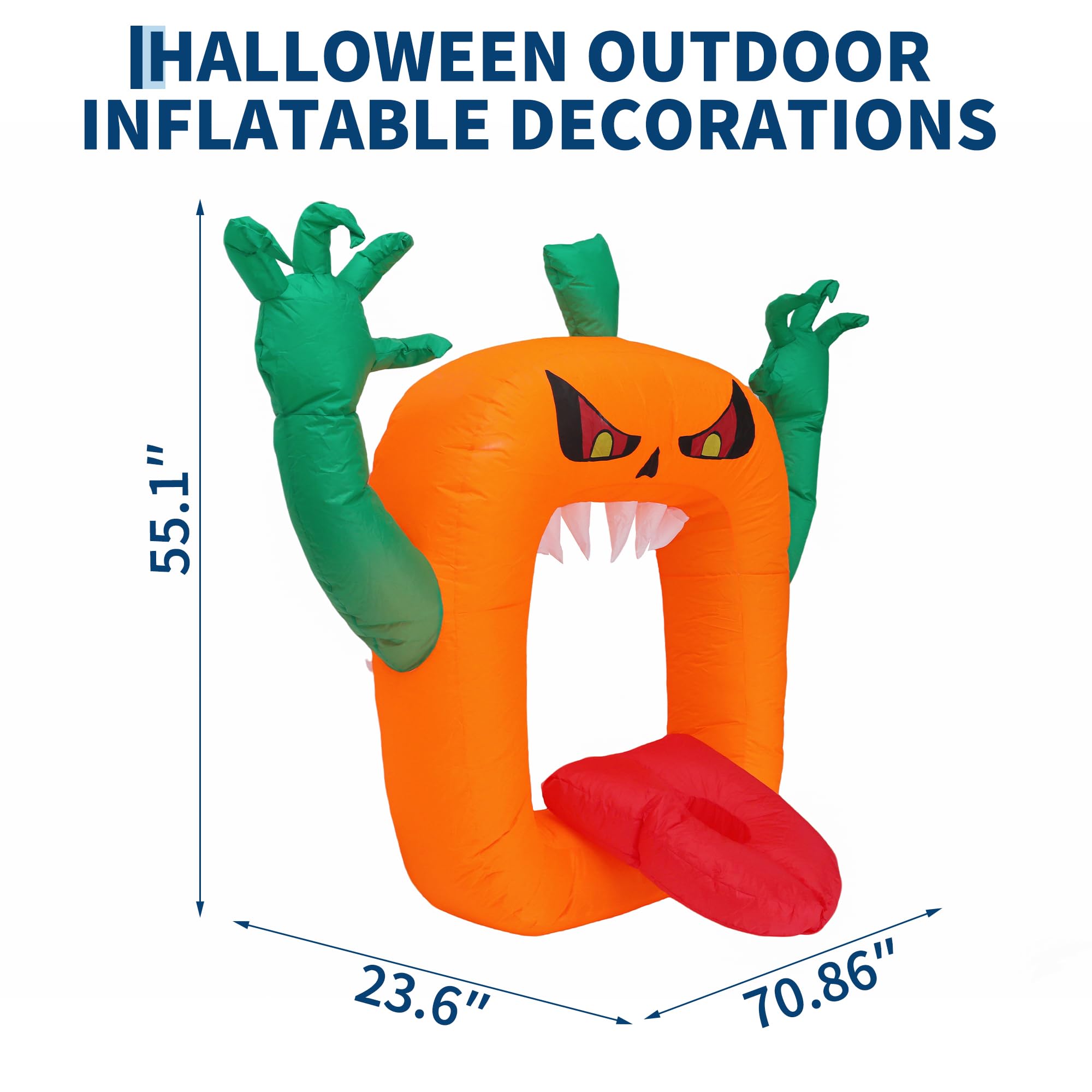 6FT Halloween opblaasbare gruw - Halloween Pumpkin Decor Led recensie en prijs