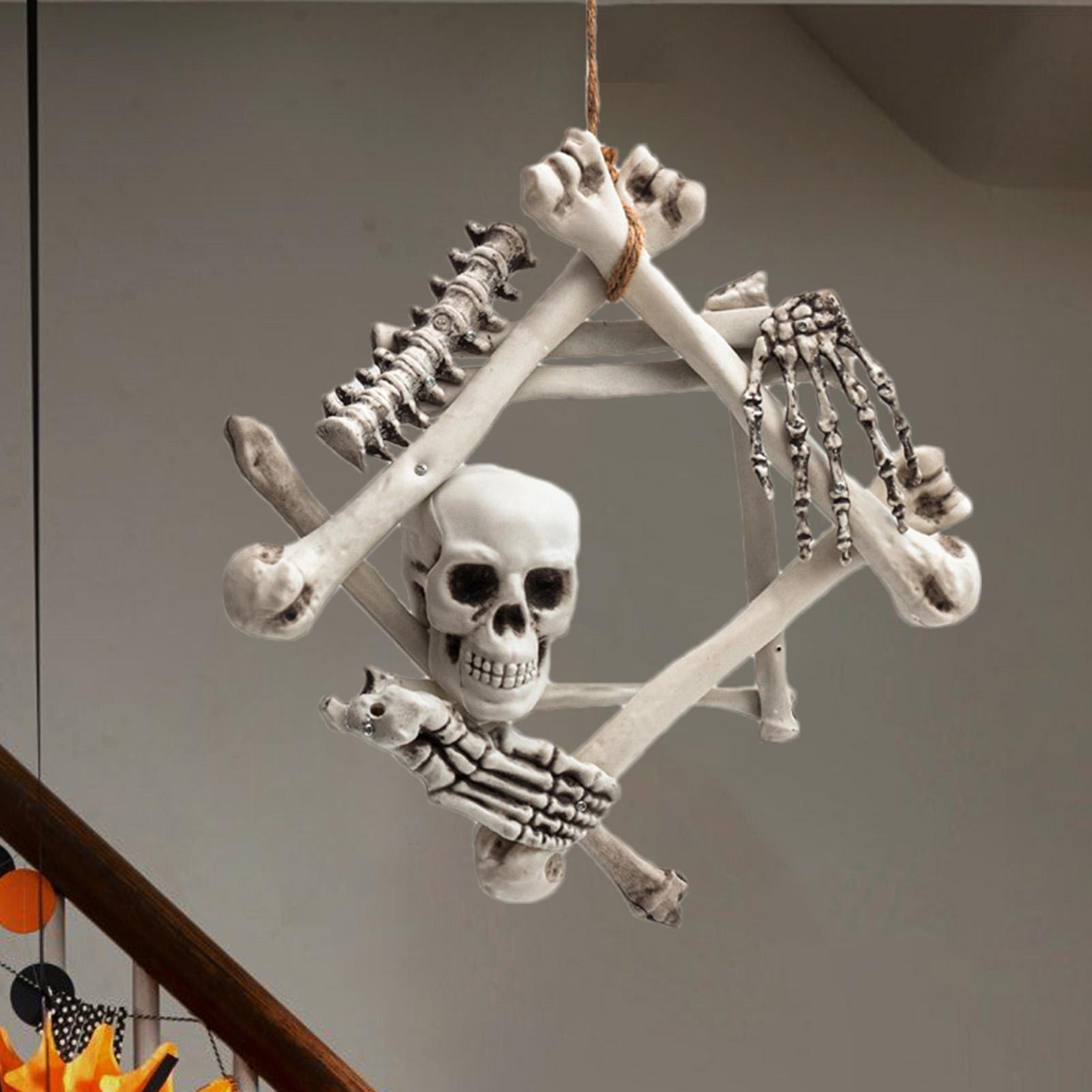 Halloween schedelkrans Gotisch - Halloween Skeleton Decoration recensie en prijs