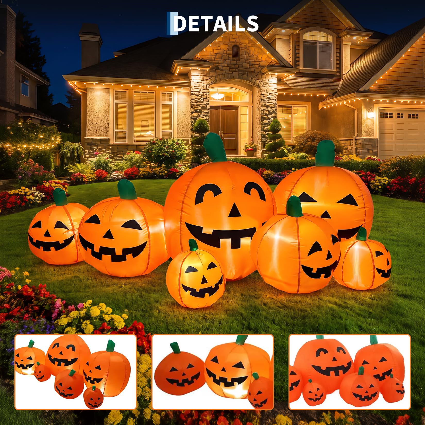 7,5 FT gigantische opblaasbare - Halloween Pumpkin Decor Led recensie en prijs