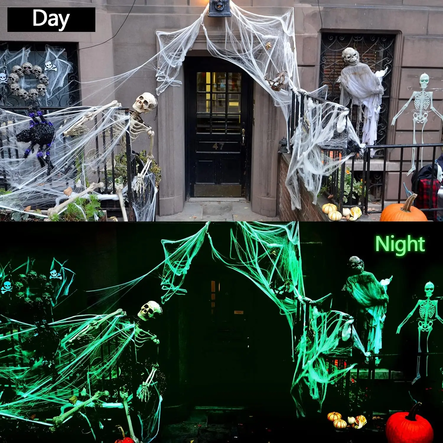 1-5 sets Halloween Glow in the - Spider Web Halloween Decoration recensie en prijs