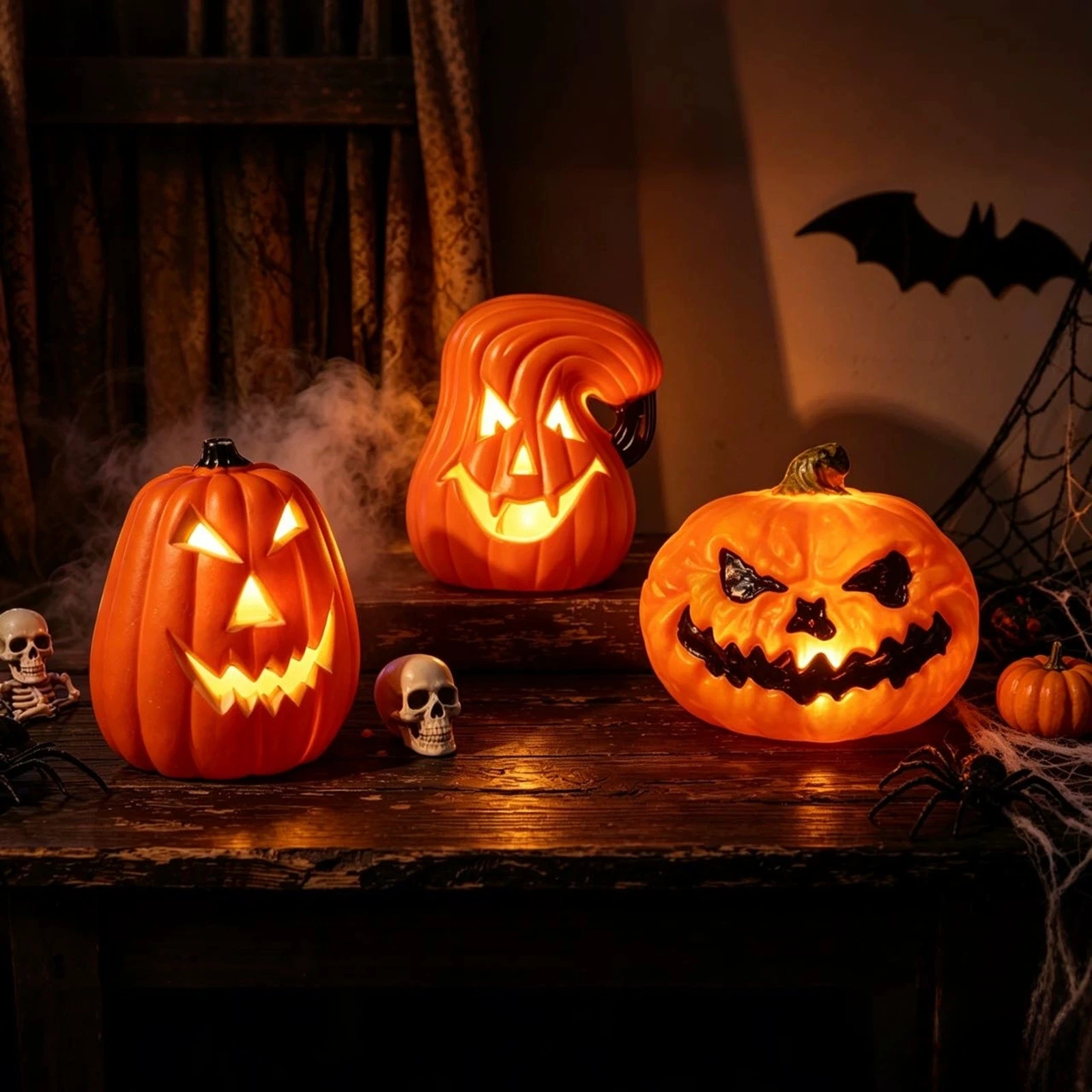 LED drielaagse gloeiende pompo - Halloween Pumpkin Decor Led recensie en prijs